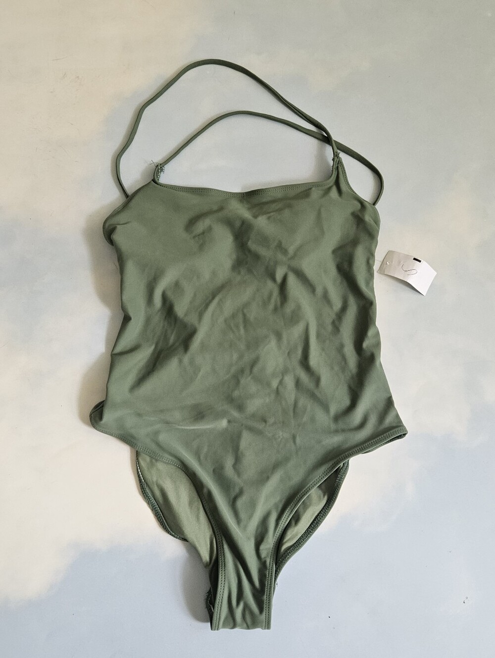 Olive Green One-Piece Swimsuit - Unbranded